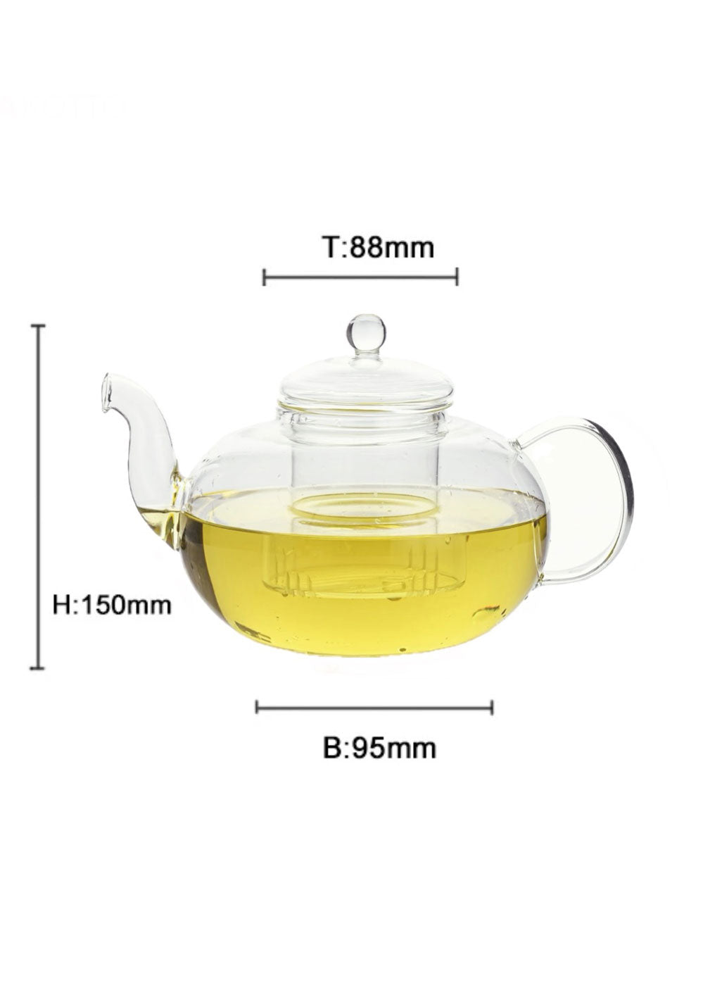 Daisy Glass Teapot with Removable Glass Infuser (600ml)