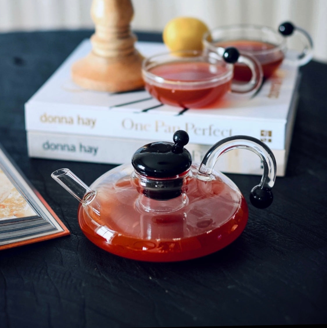Grace Tea Set with Glass Infuser (700 ml) 1 Teapot + 2 Cups