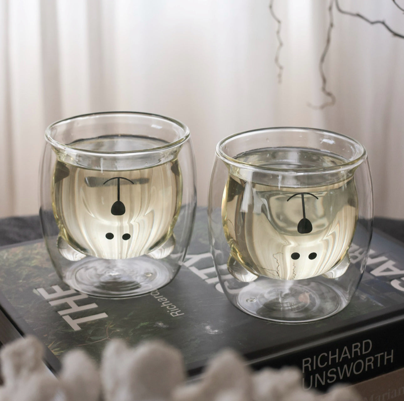 Teddy Double Wall Glass Cup (250 ml)