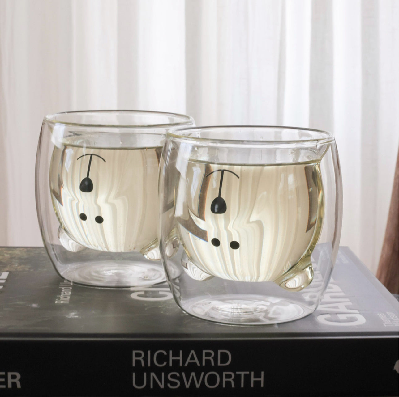 Teddy Double Wall Glass Cup (250 ml)