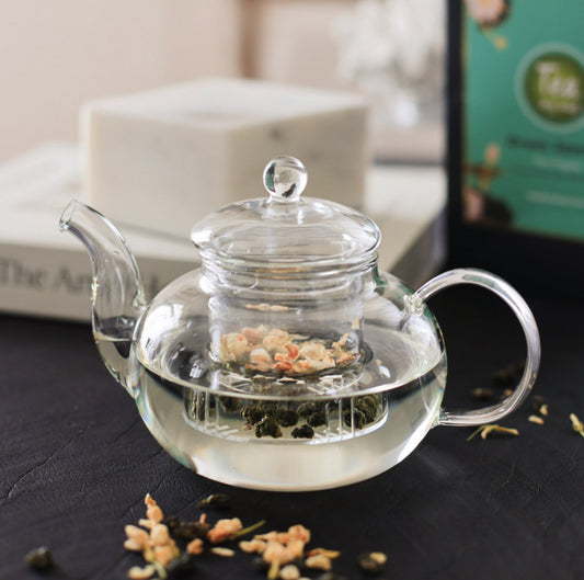 Daisy Glass Teapot with Removable Glass Infuser (600ml)