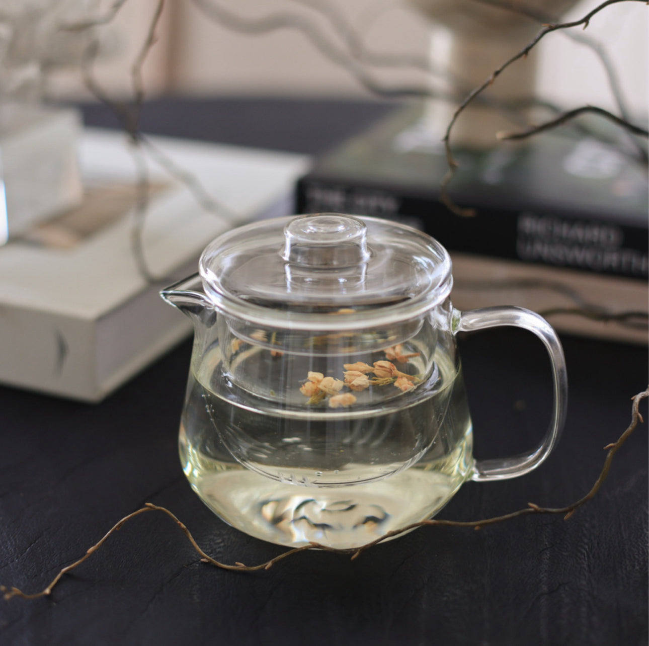 Lily Glass Tea Pot with Removable Glass Infuser (500ml)