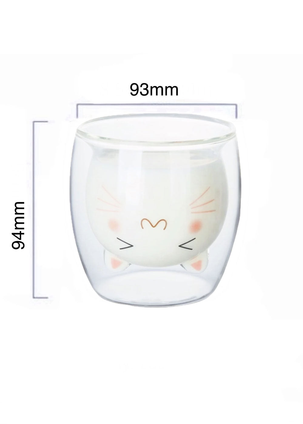 Kitty Double Wall Glass Cup (200 ml)